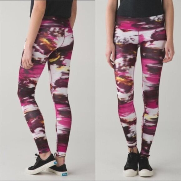 Lululemon Wunder Under Pant III Luxtreme Pigment Wind Berry Rumble Multi Size 4 - Picture 1 of 9